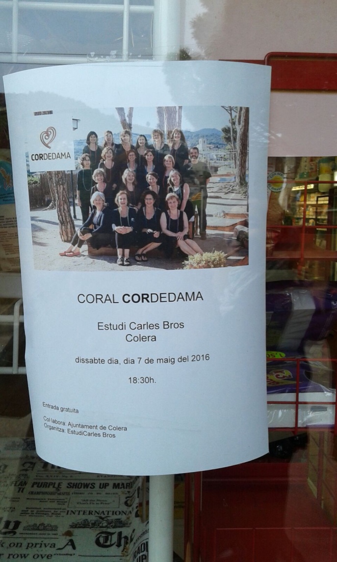 Cartell del concert a l'Estudi Carles Bros